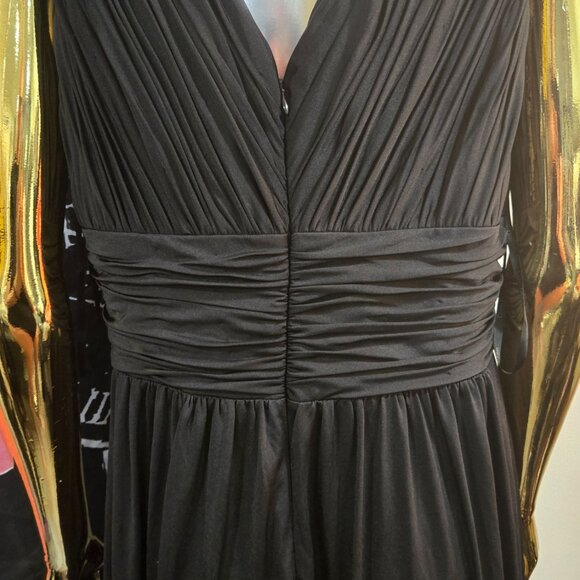 CALVIN KLEIN • Notorious Noir Gown • Femme Fatale Energy 14 NWT Halloween - Picture 4 of 15